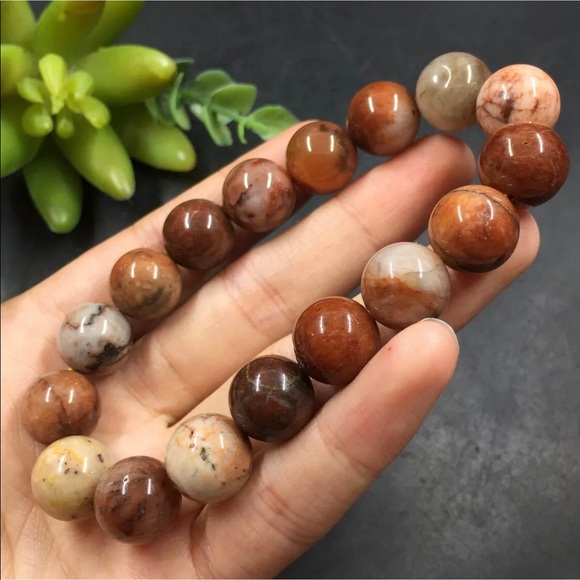 Other - Large natural agate gemstone bracelets
